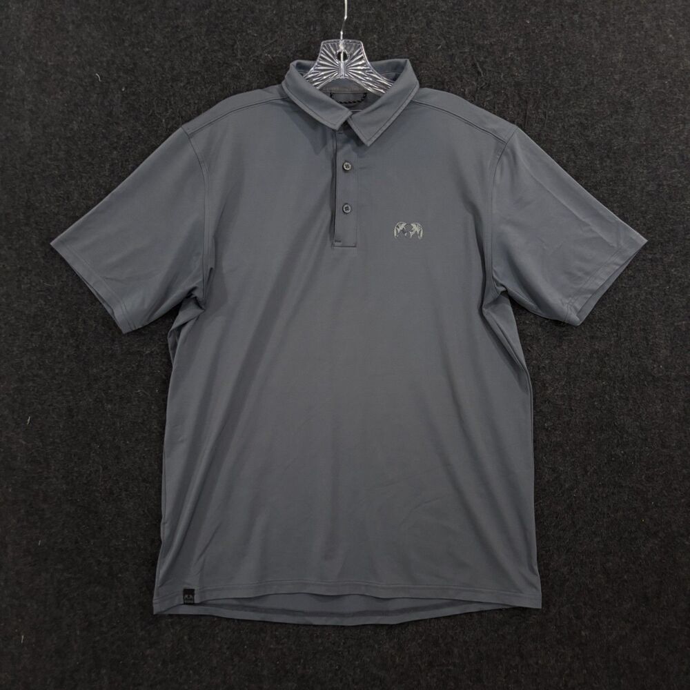 KUIU Performance Polo Shirt Men's Medium Gray Hunting Stretch Lightweight